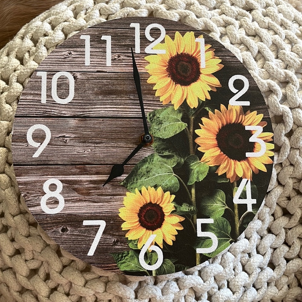 Outdoor Sunflower Clock
